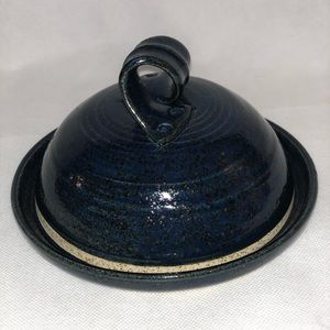 Midcentury modern butter dish with cover